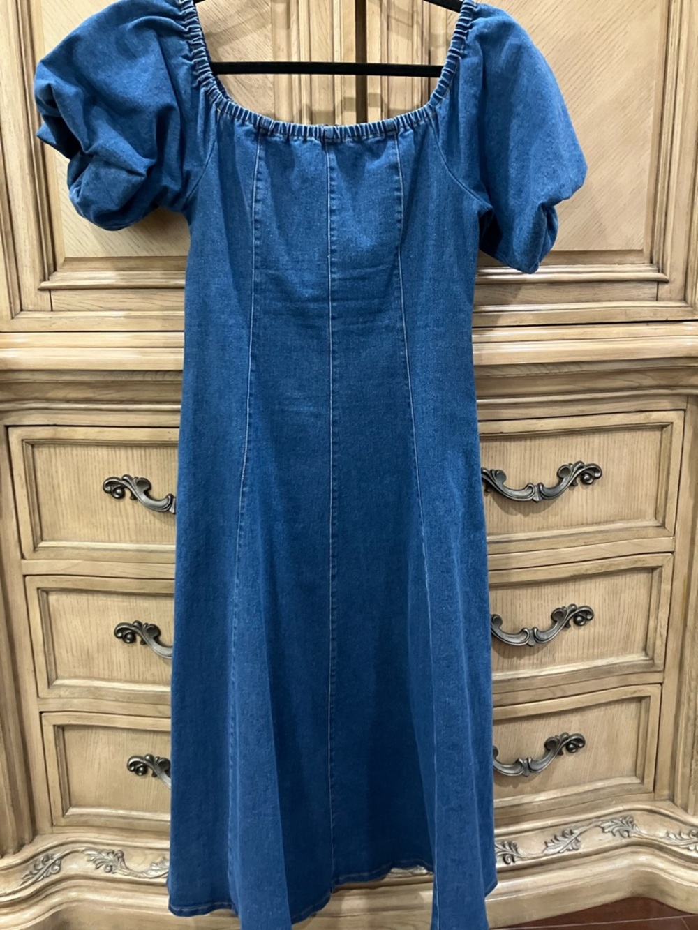 WOMENS JEANSMIDI  DRESS FASHION NOVA SIZE MEDIUM BLUE